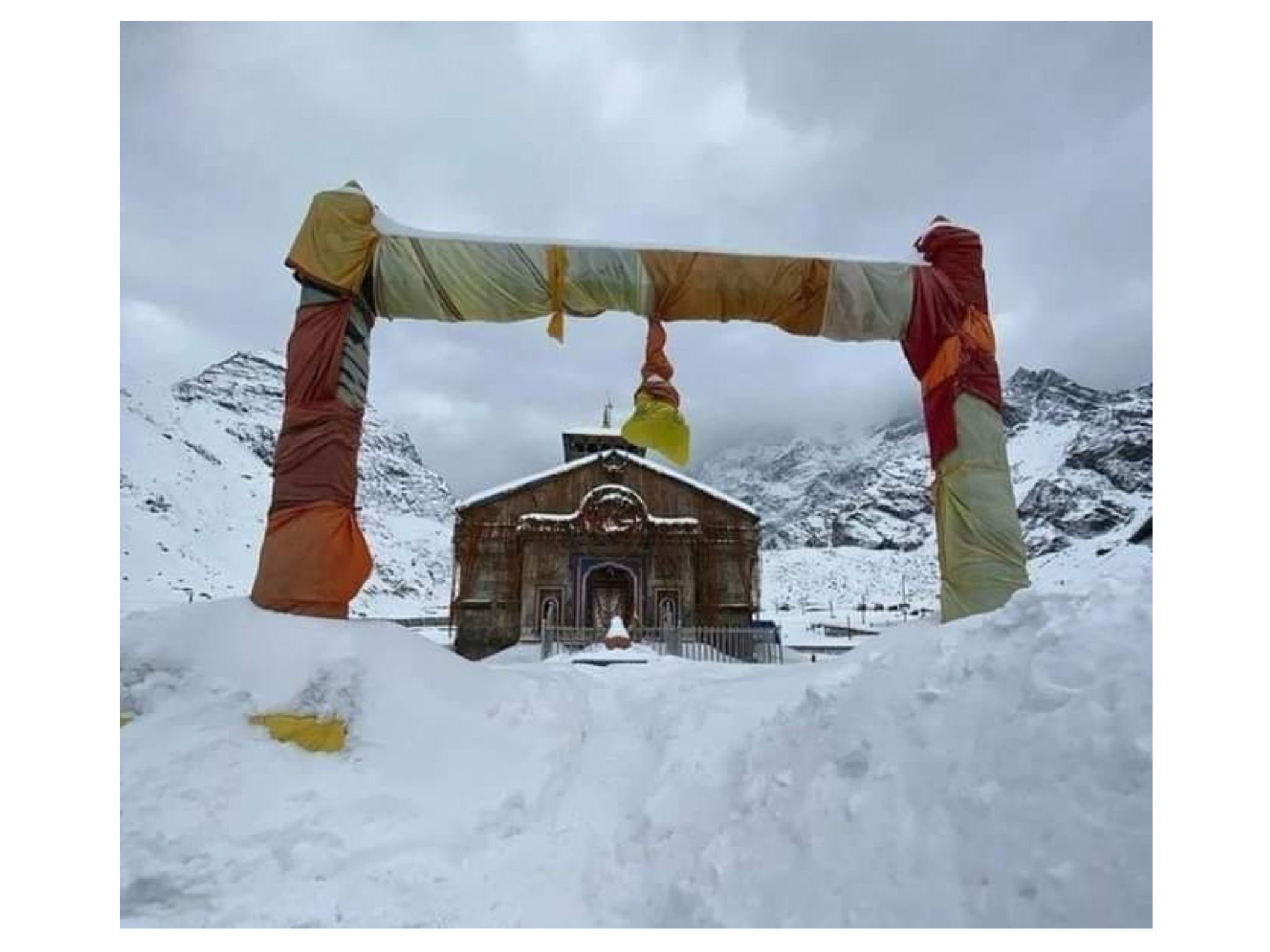 Kedarnath Temple in Winters