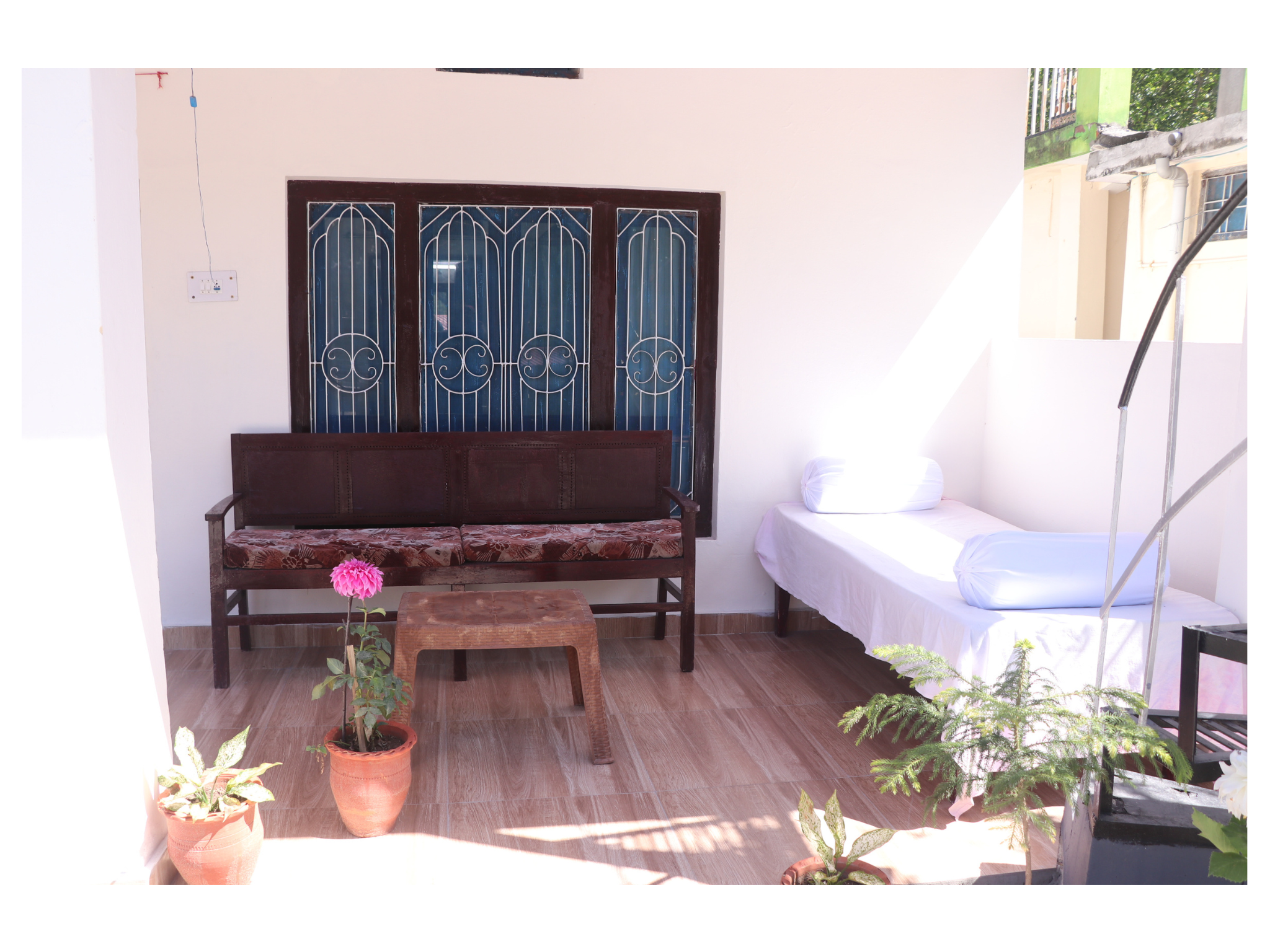 Outdoor Sitting of Homestay